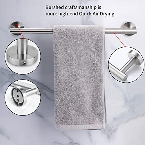 8-Piece Brushed Nickel Bathroom Hardware Set
