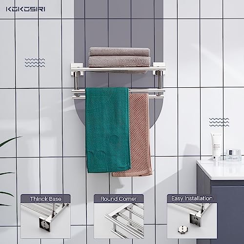 KOKOSIRI Polished Chrome Stainless Steel Towel Rack