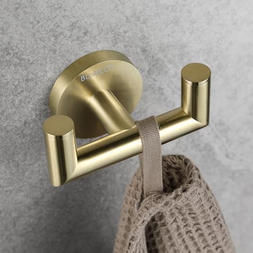 Versatile Heavy Duty Towel Hook with Brushed Gold Finish