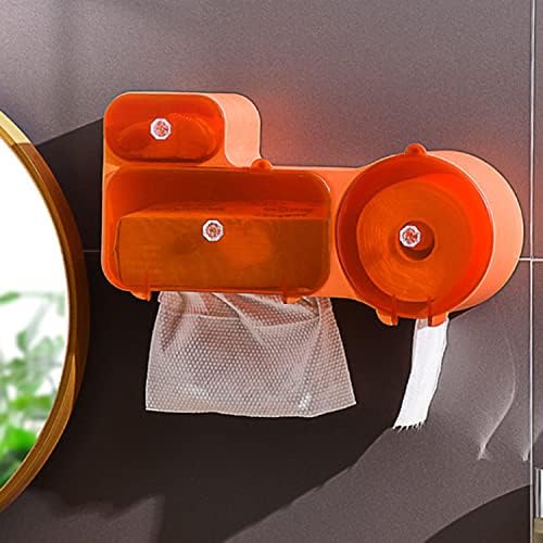 GUYIRT Wall-Mount Toilet Roll Holder Waterproof Rust-Resistant Orange
