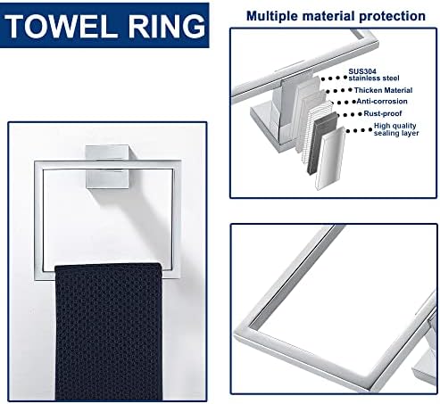 5-Piece Polished Chrome bathroom hardware set