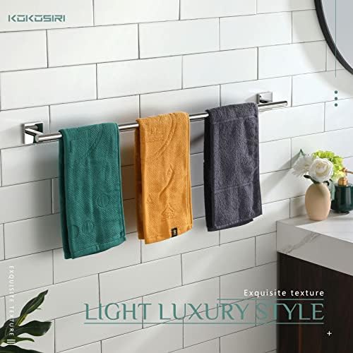 KOKOSIRI 32 Stainless Steel Towel Bar Chrome Bathroom Holder 2-Pack