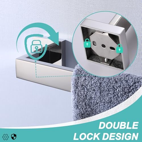 Sturdy Stainless Steel Towel Bar for Bathroom 24-Inch