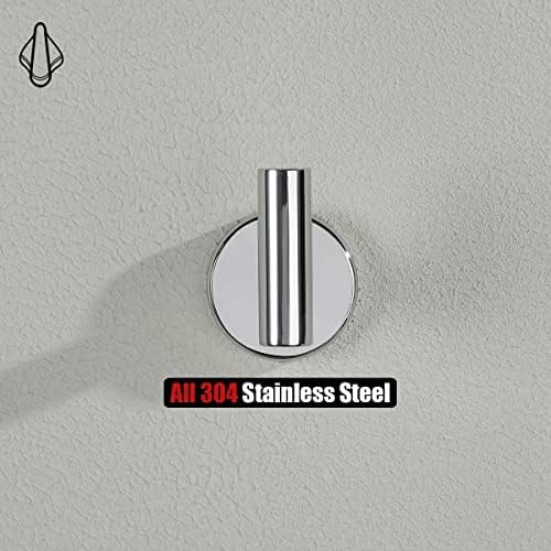 5-Piece Stainless Steel Polished Chrome Bath Hardware Set for Home Bathroom