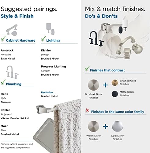 Amerock 24 Brushed Nickel Towel Bar Modern Bathroom Organizer