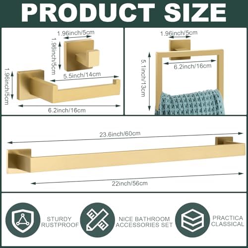 Gisafai Bathroom Towel Bar Set Modern 236 Design