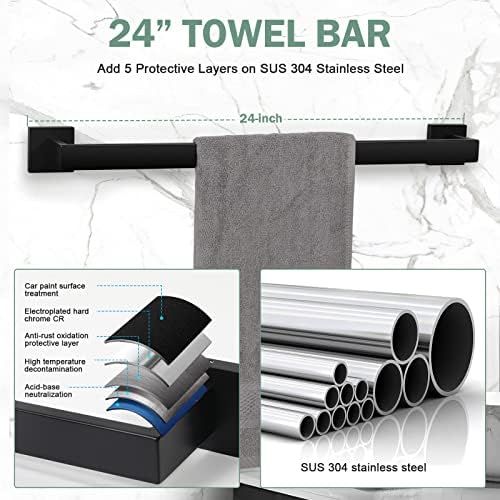 Stainless Steel Towel Bar Set