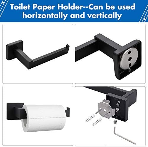 TocTen 4-Piece Stainless Steel Bathroom Hardware Set - Space-Saving Durable