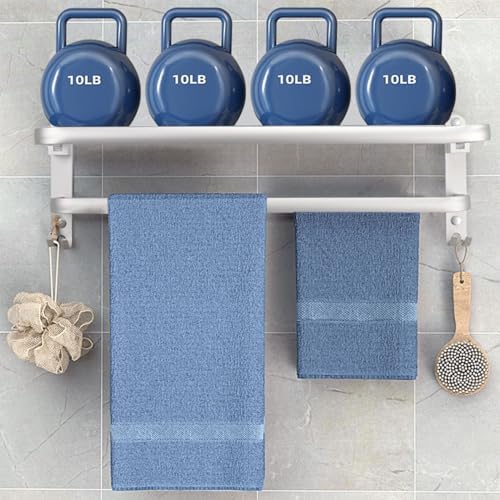 TocTen Space-Saving Towel Rack for Bathroom with Double Bars Rust-Resistant