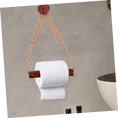 Elegant Wall-Mounted Toilet Paper Holder Rustic Rope Design