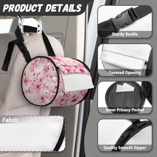Peach Blossom Rolling Tissue Pouch