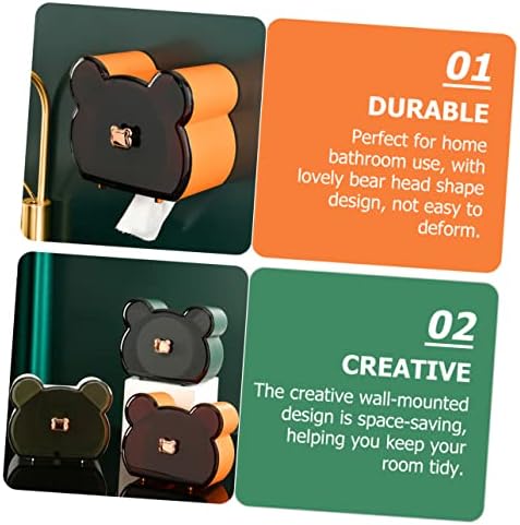 Sturdy Bear Head Style Wall-Mounted Towel Holder for Bathroom Office Use