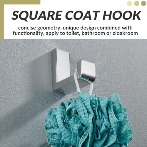 APLusee Polished Chrome Durable Bath Towel Hook