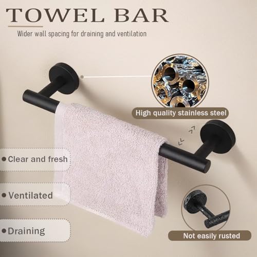 Matte Black Bathroom Accessory Set NO324