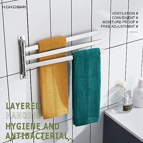 Precision-Cut 3-Arm Swivel Towel Holder