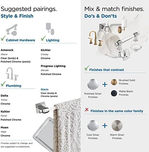 Dont want unclear towel bars 8-inch clearChrome towel bar sturdy install simply