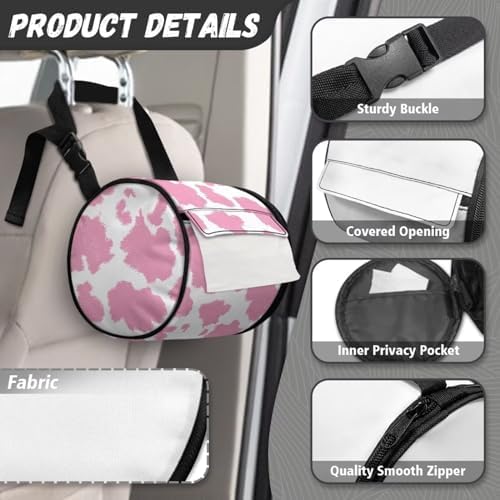 Stylish Pink Cow Print Toilet Paper Holder