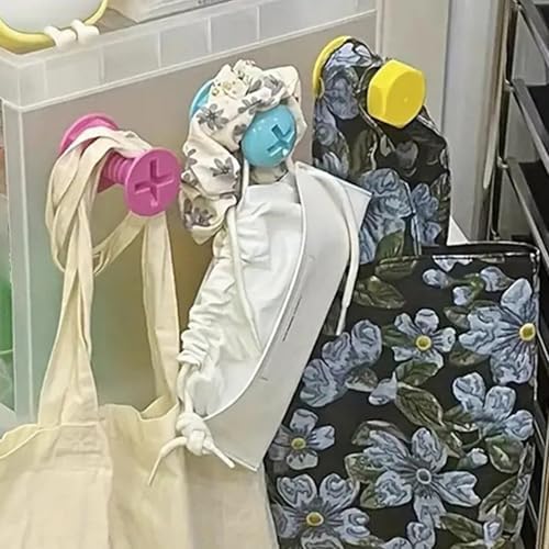 3-Piece Adhesive Screw Wall Hooks for Kids Rooms Offices