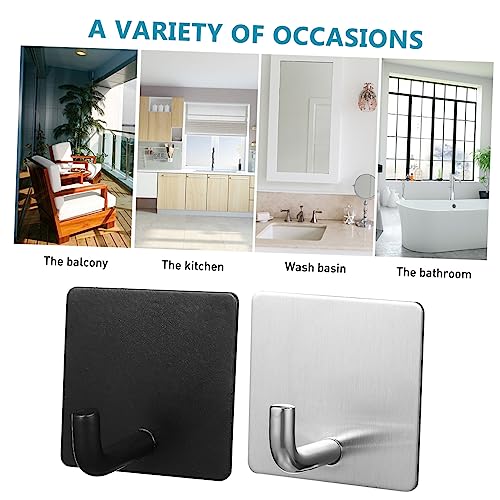 Functional Modern 4-Piece Stainless Steel Wall Towel Hanger Set with Door Coat Holders for Home closet