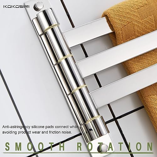 Precision-Cut 3-Arm Swivel Towel Holder