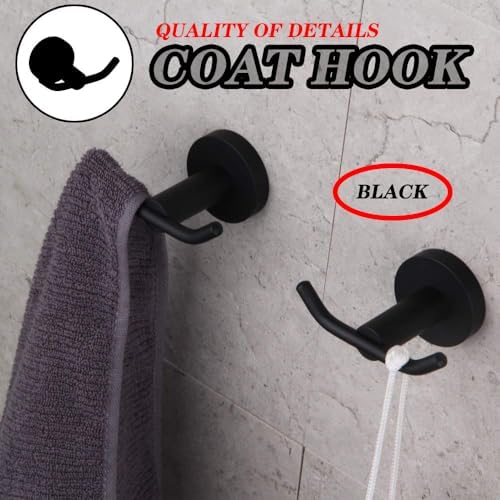 Double Pack Black Robe Hook