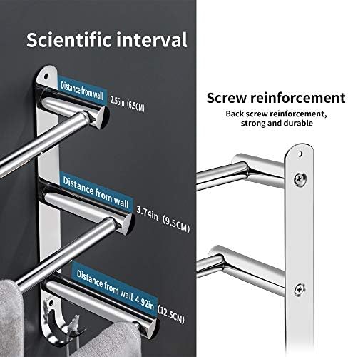Space-Saving Stainless Steel Towel Bars