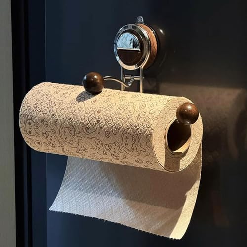 Effortless No-Drill Suction Cup Paper Towel Holder for Kitchen Bathroom