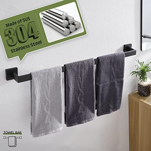 Premium 32-Inch Stainless Steel Towel Bar Wall-Mounted Bathroom Kitchen Towel Holder