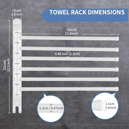 Space-Saving Swivel Towel Rack