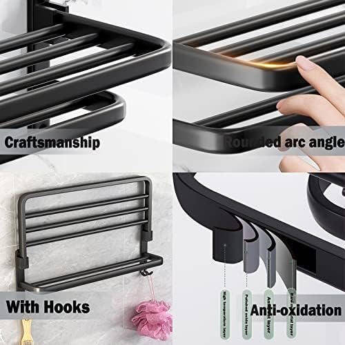 Sturdy Towel Rack with Double Towel Bars for Bathrooms