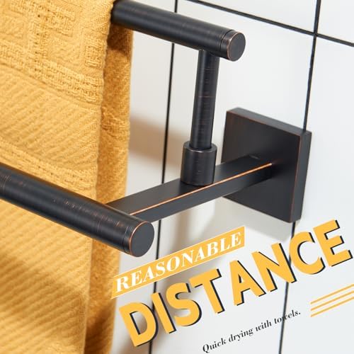 Premium Stainless Steel Towel Bar Oil Rubbed Bronze 32-Inch Double Towel Holder
