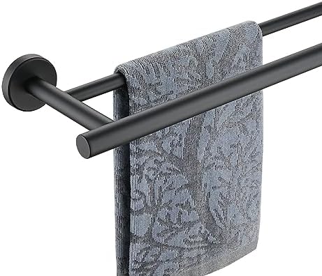 JQK Black Double Towel Bar
