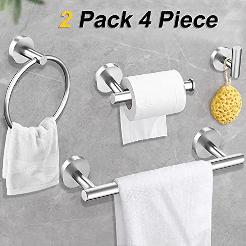 8-Piece Brushed Nickel Bathroom Hardware Set