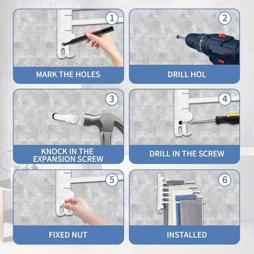 Space-Saving Swivel Towel Rack