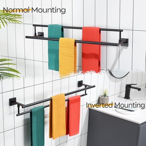 Premium Stainless Steel Towel Bar Oil Rubbed Bronze 32-Inch Double Towel Holder