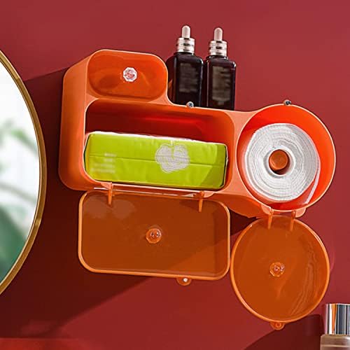 GUYIRT Wall-Mount Toilet Roll Holder Waterproof Rust-Resistant Orange