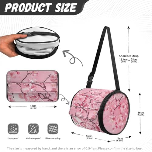 GLENLCWE Pink Plum Blossom Folding Toilet Paper Holder for Cats Dogs