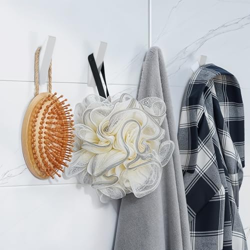 Nobtou Heavy Duty adhesive hooks for bathroom kitchen