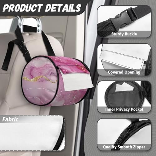 Pink Marble Toilet Paper Holder Hanging