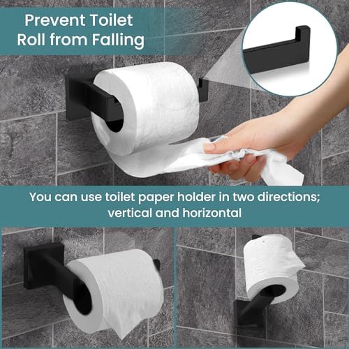 Homelitsly 24-Inch Premium Black Bathroom Hardware Set Tiles Rc12v2