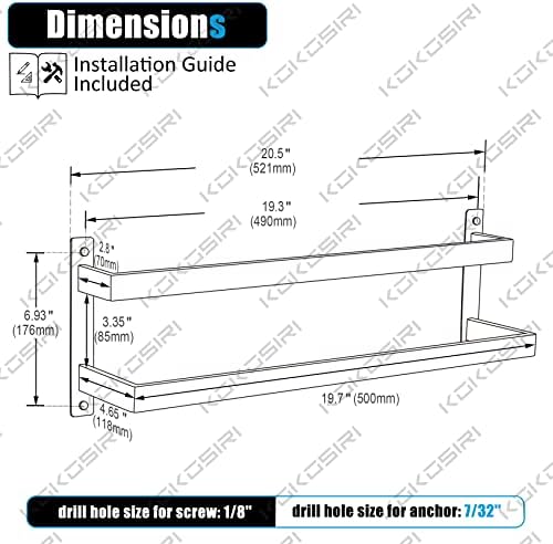 Sturdy Towel Bar for BathroomDIY Storage