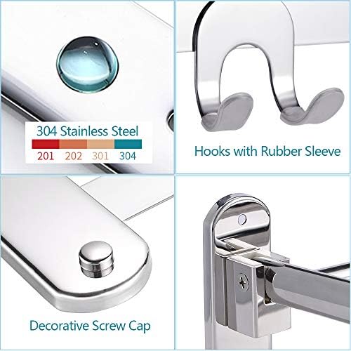 Perfect for the Bathroom or Kitchen - Durable Stylish Towel Rack