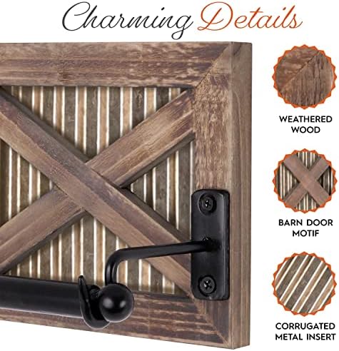 Autumn Alley Farmhouse Barn Door Toilet Paper Holder