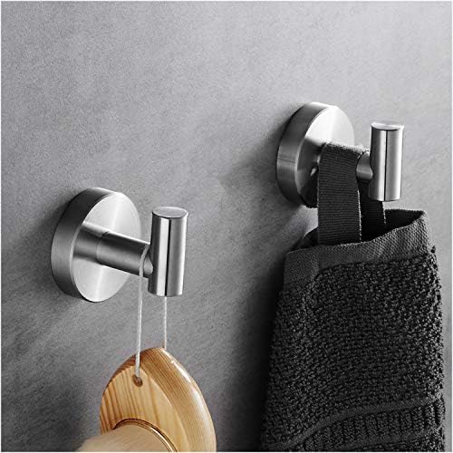 POKIM 2 Pack Nickel Towel Hook Set