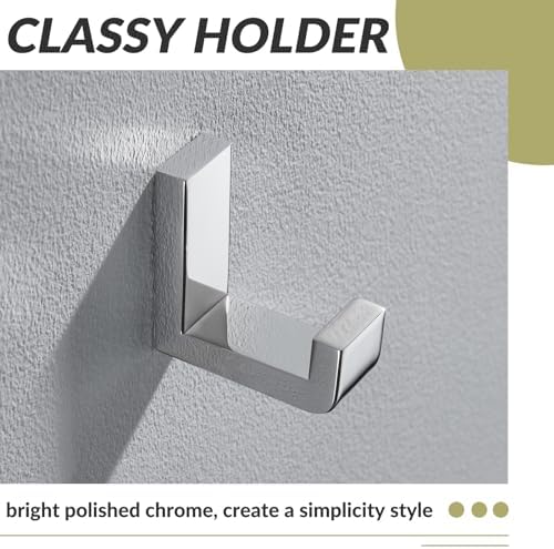 APLusee Polished Chrome Durable Bath Towel Hook