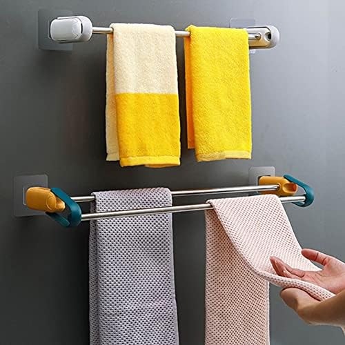 Stylish Towel Bar Space-Saving Towel Holder White stainless Steel Double Towel Rail