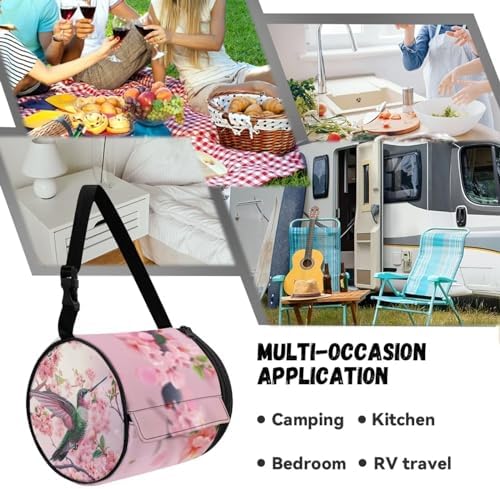 ZUXONGSY Hummingbird Camping Paper Towel Holder Peach Blossom Car Decor