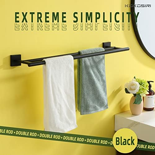 KOKOSIRI Premium 24-inch Stainless Steel Towel Rail Rust-Resistant Easy to Install