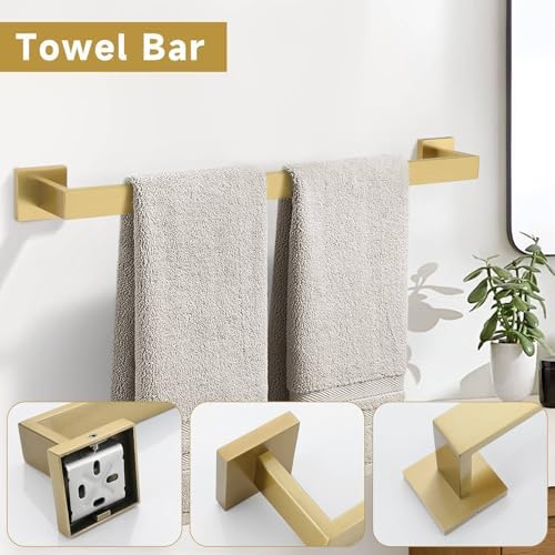 Brushed Gold 5-Piece Bath Set