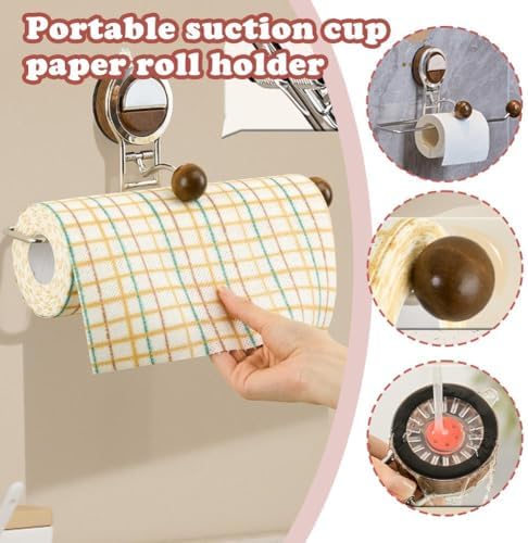 Crazyview Suction Cup Toilet Paper Holder Space-Saving Design
